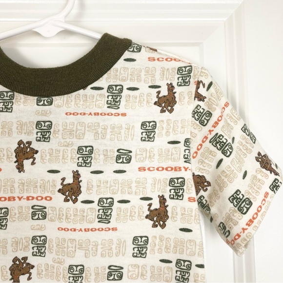 VTG Y2K Scooby-Doo Cartoon Network Tribal Theme All Over Print T Shirt Kids 2T - Picture 1 of 6